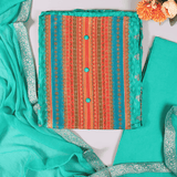 Placement Work Weaved Unstitched Suit Set