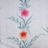 Powder White Krushiya Hand Paint Cotton Unstitched Suit Set