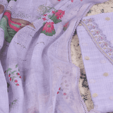 Prewinkle Lavender Kota Doriya Unstitched Suit Set