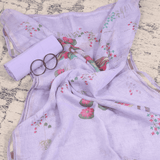 Prewinkle Lavender Kota Doriya Unstitched Suit Set