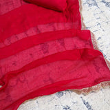 Pure Chinnon Bhandej Unstitched Suit Set