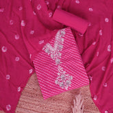 Queen Leheriya Mothda Cotton Unstitched Salwar Suit