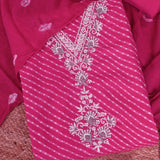 Queen Leheriya Mothda Cotton Unstitched Salwar Suit