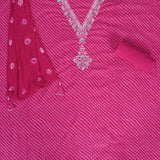 Queen Leheriya Mothda Cotton Unstitched Salwar Suit