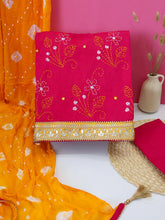 Rani Rangrez Katha Cotton Unstitched Suit Set