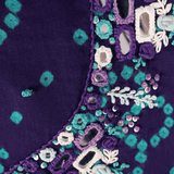 Rarest Blue Bhandej Cotton Unstitched Suit Set