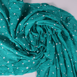 Rarest Blue Bhandej Cotton Unstitched Suit Set