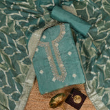 Robin Green Tissue Silk Unstitched Salwar Suit