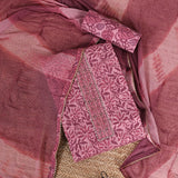 Rose Pink Kalamkari Cotton Unstitched Salwar Suit