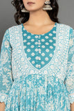 Sea Green Long Cotton Suit Set
