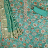 Sea Green Tissue Silk Unstitched Salwar Suit