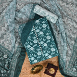 Sherpha Green Cotton Unstitched Salwar Suit