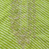 Smooth Green Leheriya Cotton Unstitched Suit Set