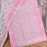 Softy Pink Kota Doriya Unstitched Salwar Suit