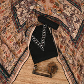 Solid Black Kalamkari Dupatta Cotton Unstitched Suit