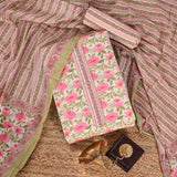 Soothing Floral Cotton Unstitched Salwar Suit