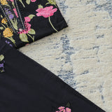 Special Black Floral Cotton Unstitched Suit Set