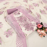 Summery Moff Floral Cotton Unstitched Suit Set