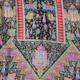 Super Black Placement Weaved Unstitched Suit Set