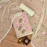 Tea Green Chanderi Unstitched Salwar Unstitched Suit