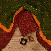 The Bengali Kantha Marron Work Suit Set