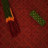 The Bengali Kantha Marron Work Suit Set