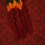 The Bengali Kantha Marron Work Suit Set