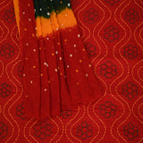 The Bengali Kantha Red Work Unstitched Suit Set