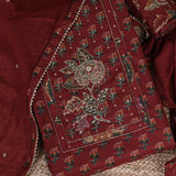 Turkey Red Kalamkari Cotton Unstitched Salwar Suit