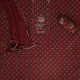 Turkey Red Kalamkari Cotton Unstitched Salwar Suit