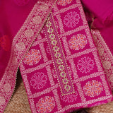 Wild Pink Dola SilkUnstitched Salwar Unstitched Suit