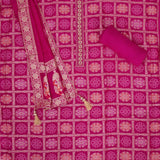 Wild Pink Dola SilkUnstitched Salwar Unstitched Suit