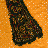 Yellow Green Phulkari Dupatta Cotton Unstitched Salwar Suit