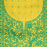 Yellowish Green New Chanderi Unstitched Salwar Suit