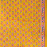 Chicory Yellow Unstitched Cotton Salwar Suit With Malmal Dupatta