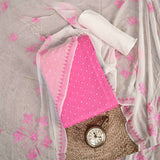 French Knot Pink Unstitched Cotton Rajasthani Salwar Suit With Chiffon Dupatta