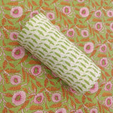 Green Jaal Unstitched Cotton Rajasthani Salwar Suit With Malmal Dupatta