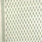 Green White Fount Unstitched Cotton Jaipuri Salwar Suit With Malmal Dupatta