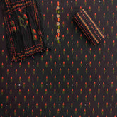 Blue Block Print Cotton Unstitched Salwar Suit