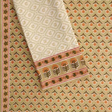 Lily Tan Unstitched Cotton Rajasthani Suit With Malmal Dupatta