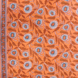 Peach Jaal Unstitched Cotton Salwar Suit With Malmal Dupatta