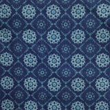 Prussian Dabu Print Unstitched Cotton Rajasthani Salwar Suit With Malmal Dupatta