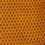 Yellow Blue Heart Unstitched Cotton Rajasthani Suit Set With Malmal Dupatta