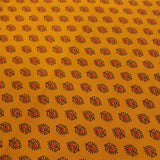 Yellow Blue Heart Unstitched Cotton Rajasthani Suit Set With Malmal Dupatta