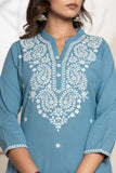 Aegan Blue Linen Suit Set