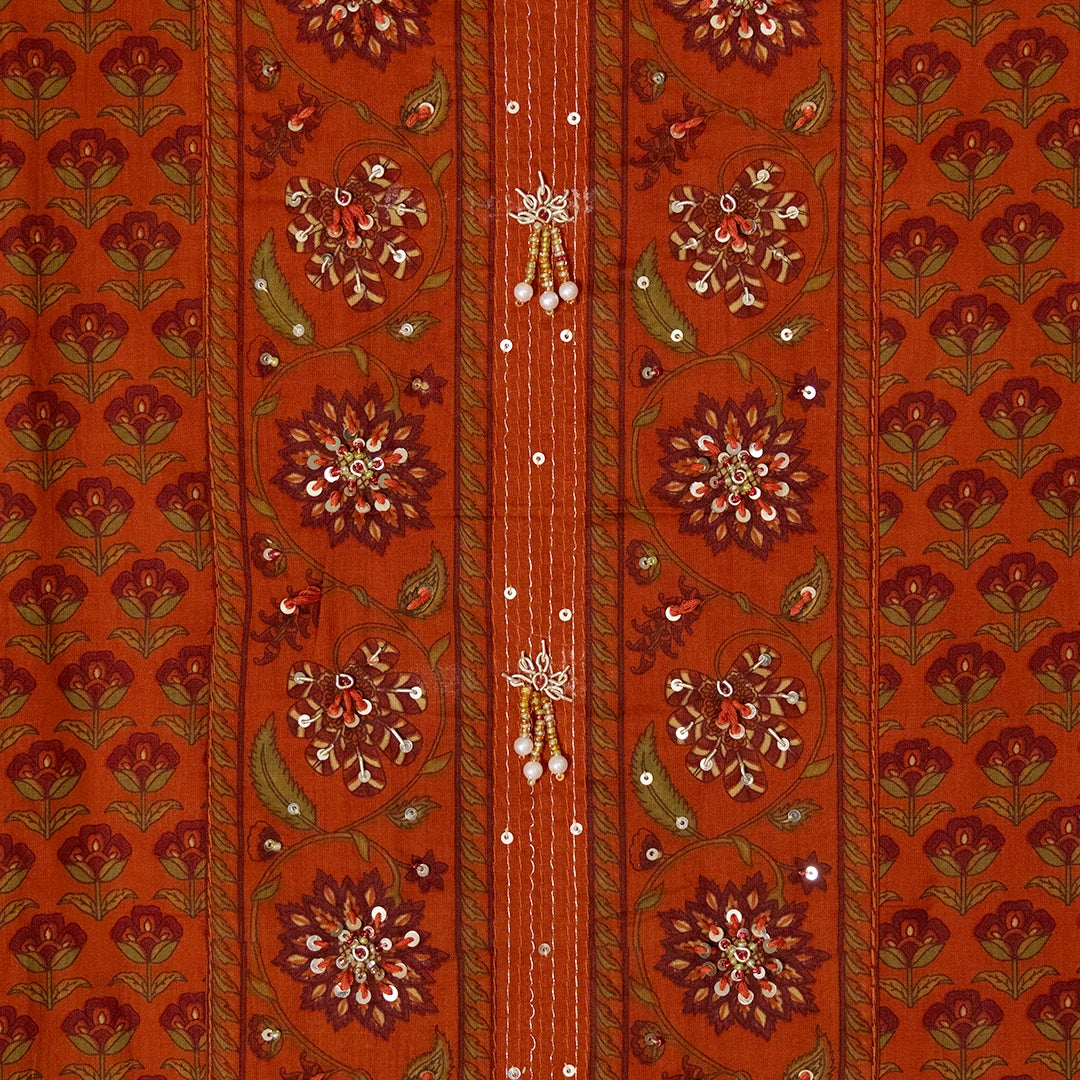 Rustic Bagru Print Cotton Unstitched Suit Set