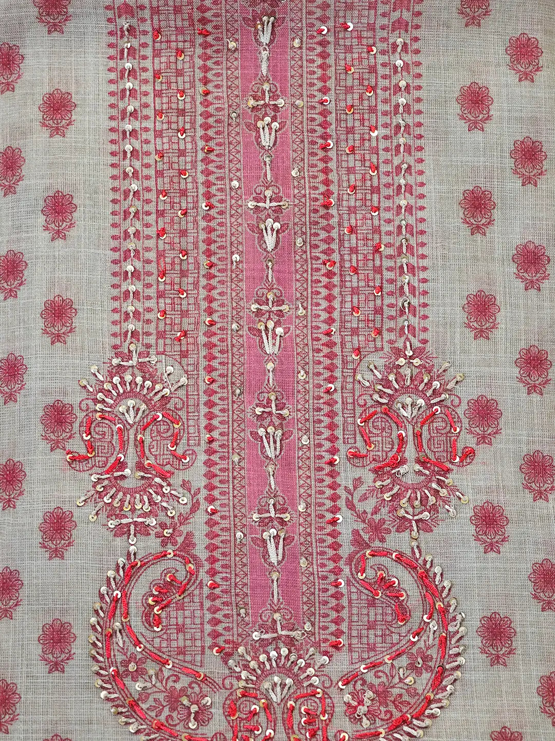 Bagru Butti Exclusive Tissue Silk Unstitched Suit Set