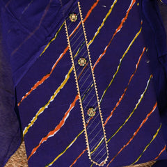 Berry Blue New Leheriya Cotton Suit