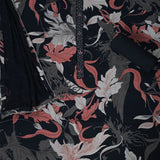 Black Flowy Muslin Unstitched Salwar Suit