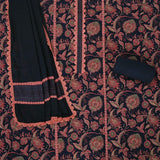 Blue Kalamkari Cotton Unstitched Suit Set